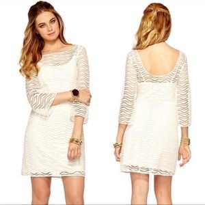 Lilly Pulitzer Topanga Wavey Knit Lace Dress Size Small